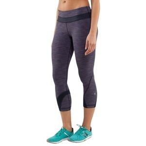 Lululemon Run: Inspire Crop Wee Are From Space Deep Indigo Purple Sz 4 Leggings